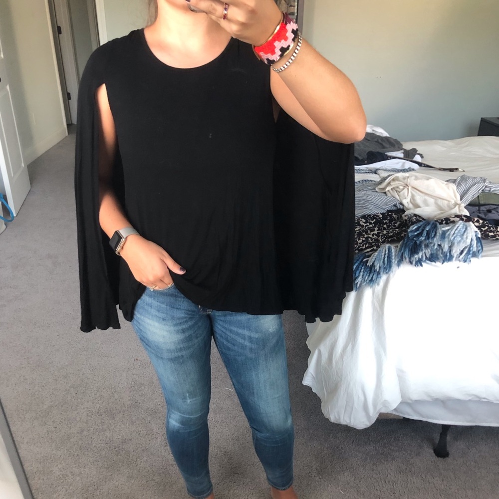 Black tank/cape top